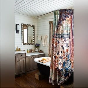 Anthropologie Risa Organic Cotton Shower Curtain NWT